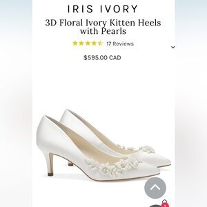 Bella Belle 3D Floral Kitten Heels with Pearls